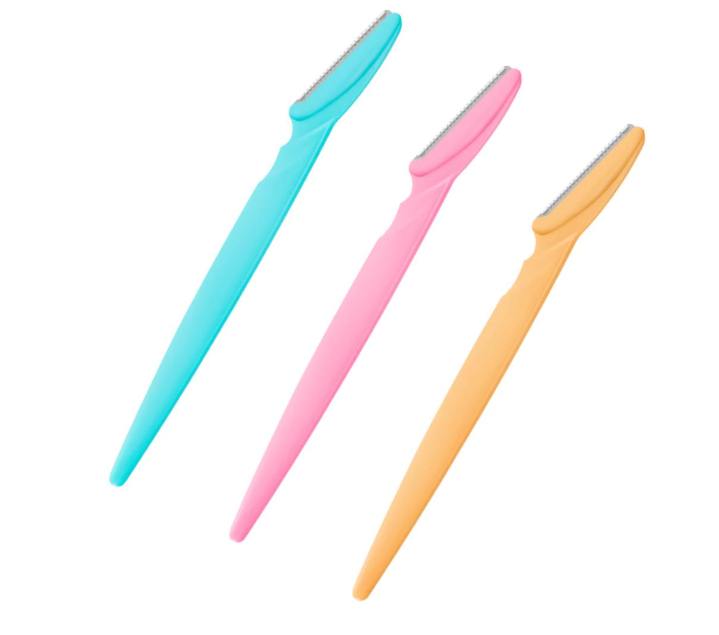 Set 3 lame faciale tip trimmer multifunctionale pentru fata, sprancene, mustata, dermaplaning si exfoliere, SUPER TRENDS®