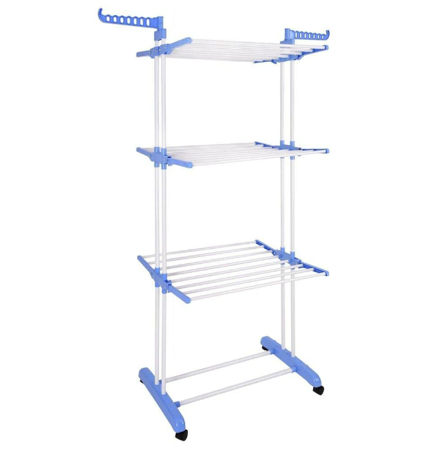 Uscator Vertical Pliabil SUPER TRENDS® Pentru Rufe Haine, Mobil si Ergonomic Pentru Spatii Mici, Suport Umerase, Inaltime 175cm