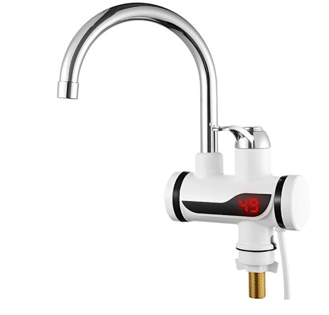 Robinet Electric Pentru Incalzit Apa Instant SUPER TRENDS®, Montare Pe Chiuveta, Putere 3000W, Temperatura Maxima 60°C, alb