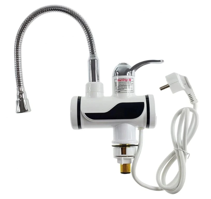 Robinet Electric Flexibil Pentru Incalzit Apa Instant SUPER TRENDS®, Montare Pe Chiuveta, Putere 3000W, Temperatura Maxima 60°C