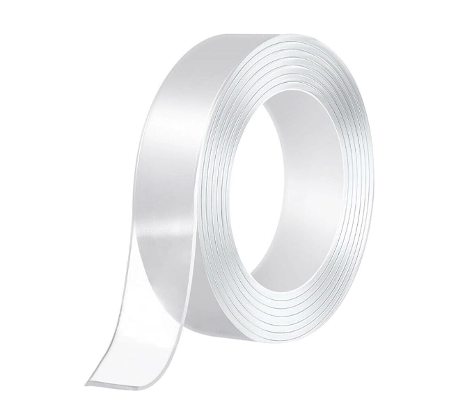Banda Dublu Adeziva Extra Strong SUPER TRENDS®, Reutilizabila prin Spalare, Siliconica, Transparenta, 3 m x 2 cm