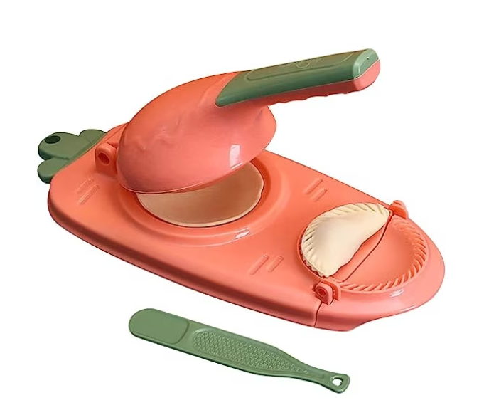 Aparat Pentru Facut Coltunasi, Ravioli SUPER TRENDS®, Presa Manuala 2 in 1 Galuste si Paste, Verde/Portocaliu