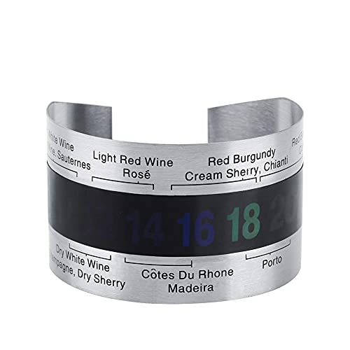 Termometru Digital pentru Sticla de Vin SUPER TRENDS®, Gradatie 4 - 24 °C, Inox