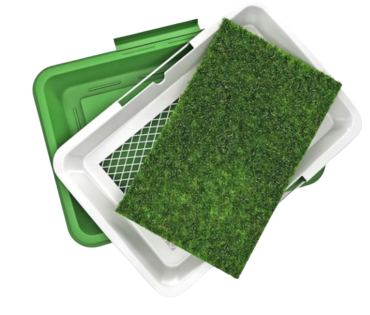 Toaleta Tip Litiera cu Covor Din Iarba Artificiala SUPER TRENDS®, Pentru Caini/Pisici/Alte Animale De Companie, Materiale Durabile, Verde