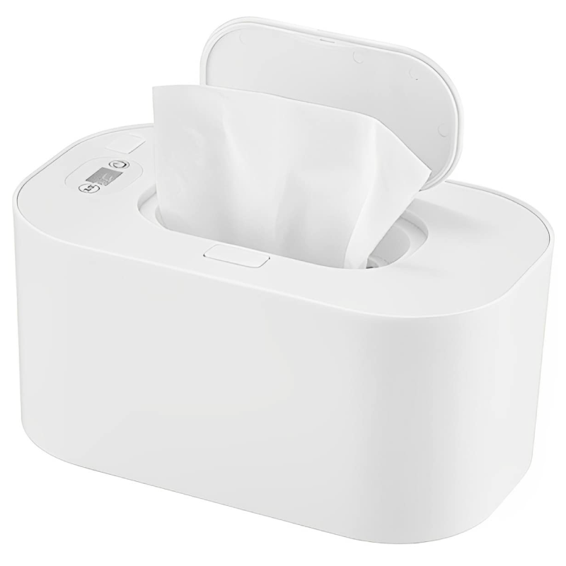 Incalzitor Portabil Pentru Servetele Umede Premium SUPER TRENDS®, Cablu USB, Ideal Pentru Calatorii, Capacitate Mare, Alb, 200×120×95 mm