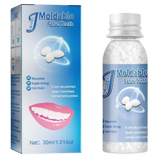 Kit de Reparare Temporara a Dintilor Profesional SUPER TRENDS®, Granule Pentru Reparatii Dentare, Bilute Reutilizabile, Non Toxic, 30 ml