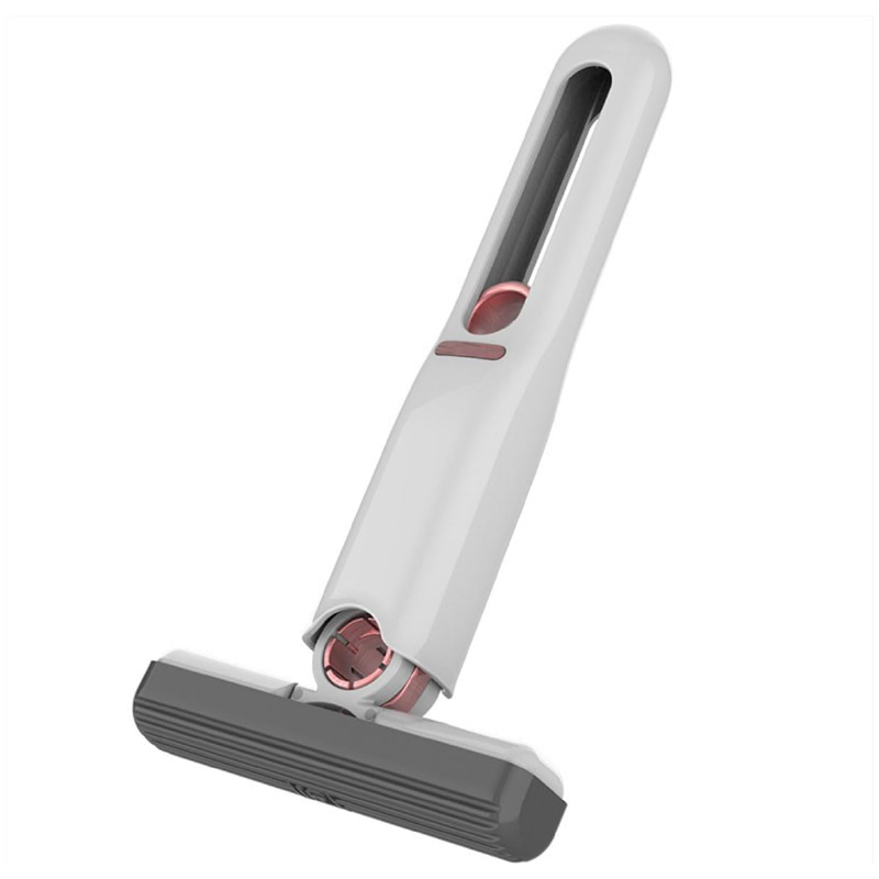 Mini Mop Portabil Premium SUPER TRENDS®, Pentru Diferite Suprafete si Geamuri, Sistem Autostoarcere, Spalare Umeda si Uscata, Alb