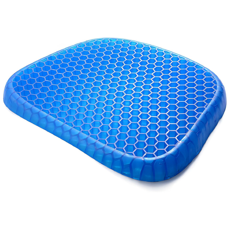 Perna Ortopedica cu Gel Pentru Scaune SUPER TRENDS®, cu Memorie, Pozitie Corecta, Ergonomica, Antiderapanta, Previne si Amelioreaza Durerea, Are Husa, 28x28x3 cm
