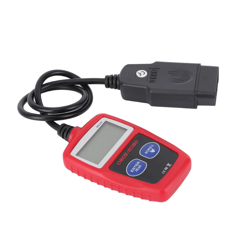 Scanner OBD2 Pentru Diagnoza Auto Profesional SUPER TRENDS®, Ecran LCD Iluminat, 12V, Compatibil Masini si Camioane, Rosu-Negru