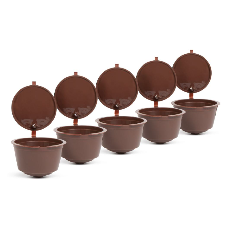 Set 5X Capsule Cafea SUPER TRENDS®, Reincarcabile, Compatibile Dolce Gusto, Maro