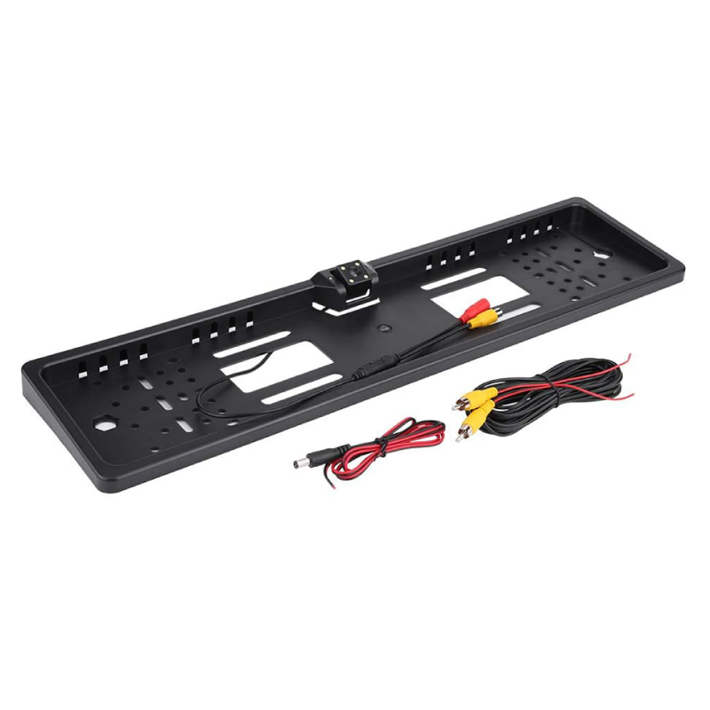 Suport Numar cu Camera Marsarier Auto cu 4 LED-uri IR Premium SUPER TRENDS®, Unghi Larg de 170°, Pentru Mers Inapoi cu Vedere de Noapte, Imagine Clara CMOS, Rezolutie Video 656 x 492px, Carcasa Imperm