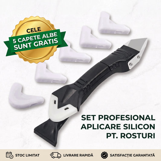 Unealta Chituit 3 in 1 Profesional Spatula Pentru Chit, Cutter Pentru Indepartarea Chitului + 5 CAPETE GRATIS