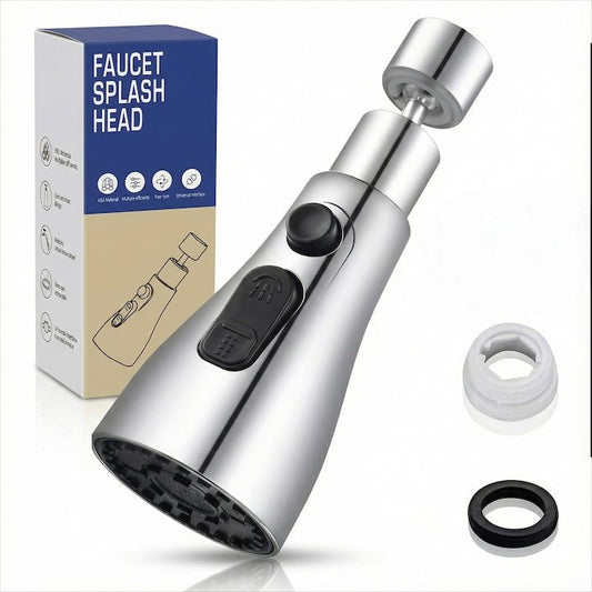 Aerator Pentru Robinet Chiuveta SUPER TRENDS®, Aerator Pentru Robinet Chiuveta Cu 3 Moduri Pulverizare Si Rotatie 360 Grade, Aerator Pentru Robinet Chiuveta Argintiu Cu Instalare Rapida, Economisire A - SPTR.RO
