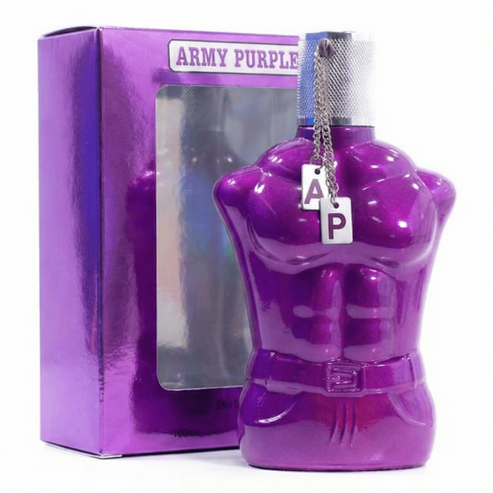 Apa De Toaleta Barbati SUPER TRENDS® Army Purple 100 ml, Parfum Barbati Elegant Cu Note Lemnoase Si Orientale, Apa De Toaleta Barbati Persistenta Pentru Utilizare Zilnica, Parfum Masculin Modern, Arom - SPTR.RO