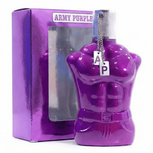 Apa De Toaleta Barbati SUPER TRENDS® Army Purple 100 ml, Parfum Barbati Elegant Cu Note Lemnoase Si Orientale, Apa De Toaleta Barbati Persistenta Pentru Utilizare Zilnica, Parfum Masculin Modern, Arom - SPTR.RO