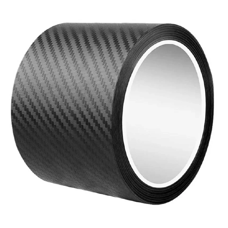 Banda Autoadeziva de Protectie Model Carbon Premium SUPER TRENDS®, Pentru Protejarea Pragurilor si Elementelor Din Masina, 7 cm x 3 m, Neagra