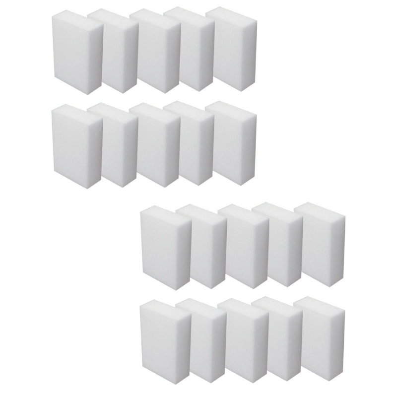 Bureti Magici Profesionali Super Trends® Set 20 Buc, Din Melamina, Pentru Toate Tipurile de Suprafete, Alb, 10x6x2cm