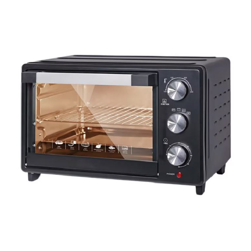 Cuptor Electric de Bucatarie SUPER TRENDS®, 25L, 1500W, 3 Functii de Gatire, Gratar si Rotisor, Tava si Gratar Inox, Negru
