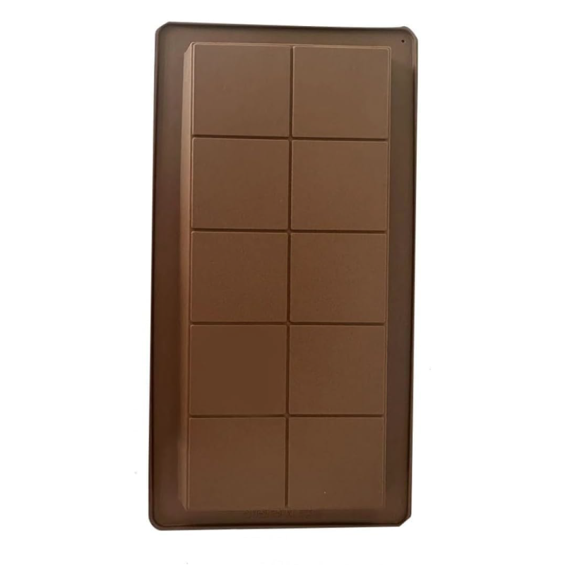 Forma Pentru Ciocolata Din Silicon Premium SUPER TRENDS®, 1 Bucata, Antiaderenta, 10 patrate, Demulare Usoara, Model Adanc, Ideala Pentru Tablete de Ciocolata, Biscuiti si Bomboane, 25 x 14 x 1, 7 cm,