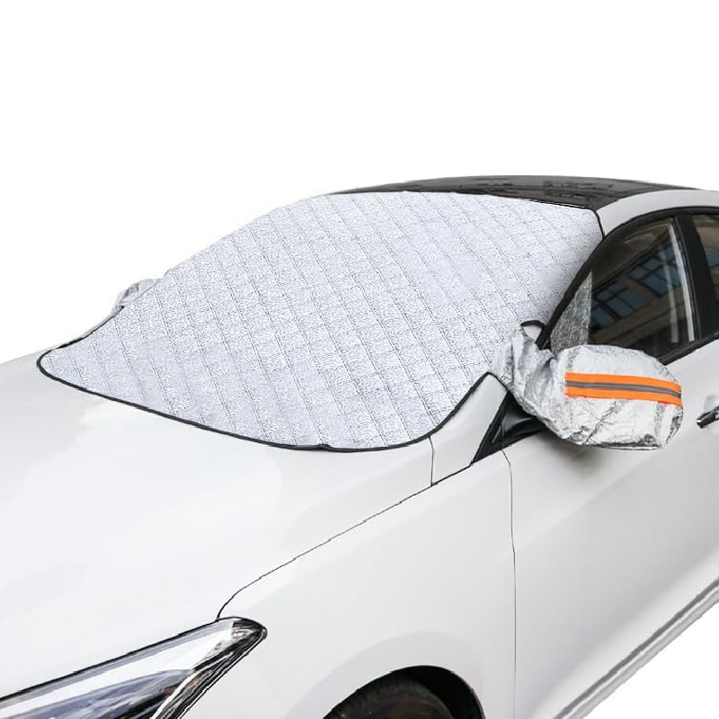 Husa Pentru Parbriz si Oglinzi Auto SUPER TRENDS®, Protectie Impotriva Prafului, Inghetului si Zapezii, Argintiu, 110x150 cm