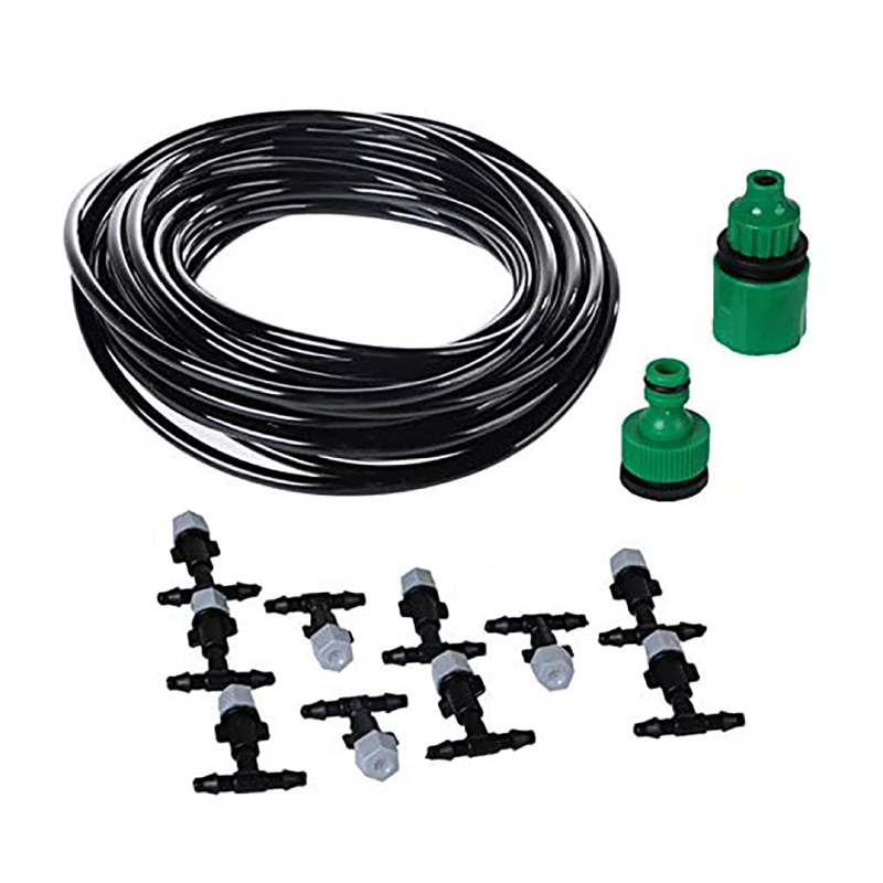 Kit Racire Terasa Automat Profesional SUPER TRENDS®, Sistem Micro-Stropire cu 10 Duze de Atomizare si Furtun 10 M