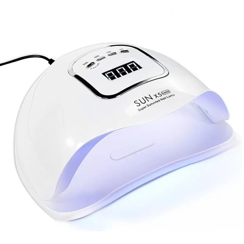 Lampa UV cu LED-uri Pentru Unghii SUPER TRENDS®, Usuca Oja Semipermanenta, 4 Setari de Timp, Senzor Automat si Ecran LCD, Potrivit Pentru Unghii de la Maini si Picioare, Portabil, 120W, Alb