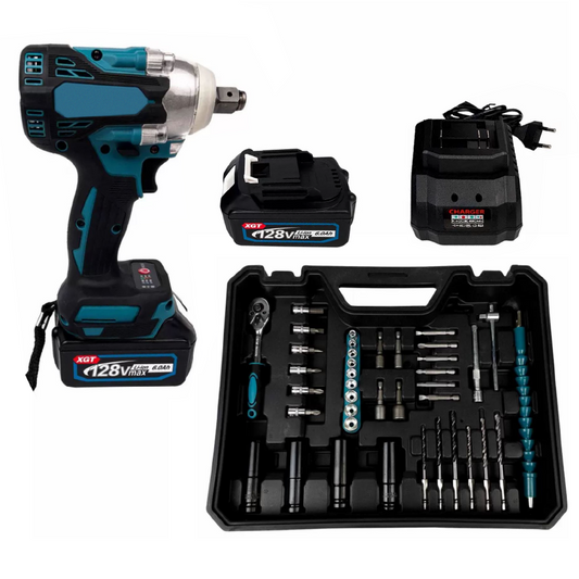 Masina de Impact si Insurubat SUPER TRENDS®, 2 Acumulatori, 128V, 6Ah, 38 Accesorii