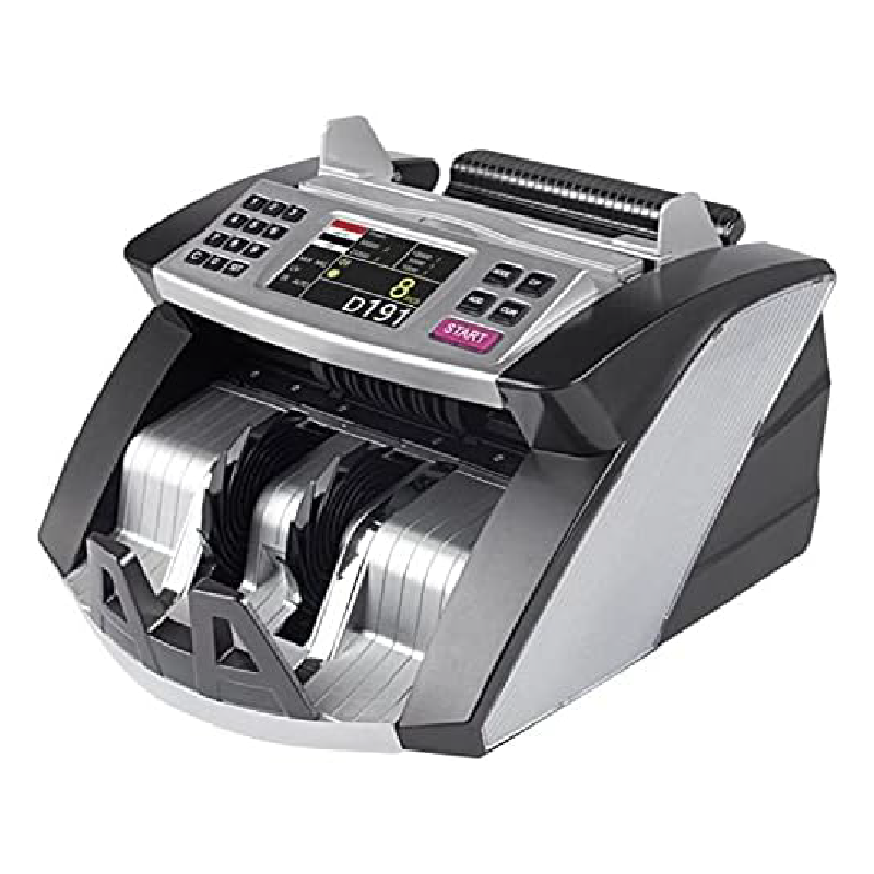 Masina de Numarat Bani cu Detectie IR/UV/MG, SUPER TRENDS®, Moduri Add & Batch, cu Display Propriu si Extern, Display LCD color, 1000 bancnote/min, Negru + Gri