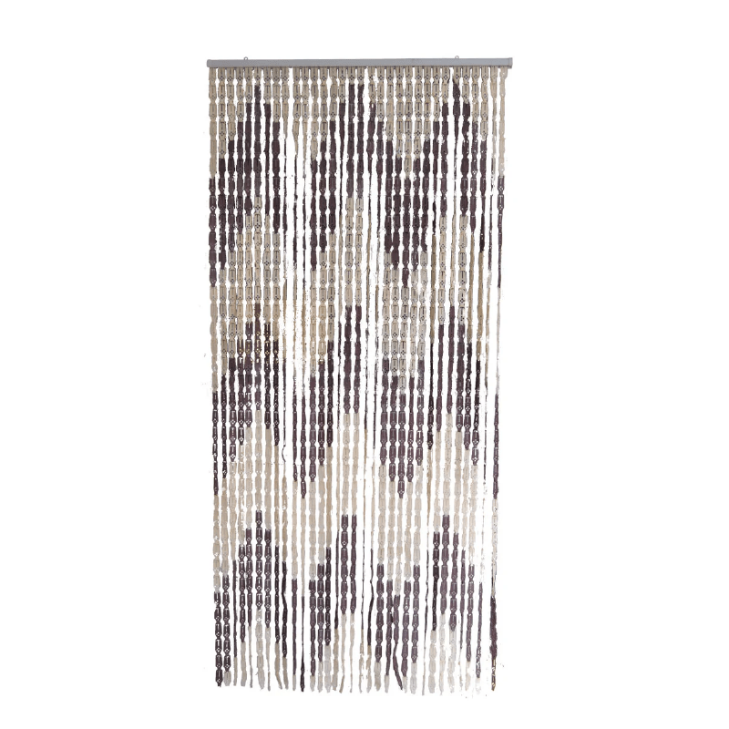 Perdea Anti-Insecte SUPER TRENDS®, cu Bara de Prindere, 90 x 200 cm, Decorativa, Pentru Interior si Exterior, Maro-Bej - SPTR.RO