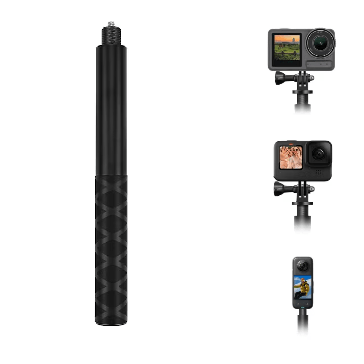 Selfie Stick Compatibil cu Insta360 Super Trends® 17-110 cm Din Aliaj De Aluminiu, Selfie Stick Invizibil, Compatibil cu X3 X2 One X One R, Selfie Stick Aluminiu Extensibil Cu Filet Standard, Suport C - SPTR.RO