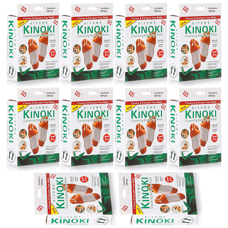 Set 50 + 50 GRATUIT de Plasturi Detox Originali Kinoki Pentru Picioare Premium SUPER TRENDS®, cu Turmalina si Otet de Bambus, Elimina Toxinele, Alb