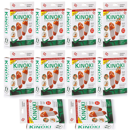 Set 50 + 50 GRATUIT de Plasturi Detox Originali Kinoki Pentru Picioare Premium SUPER TRENDS®, cu Turmalina si Otet de Bambus, Elimina Toxinele, Alb