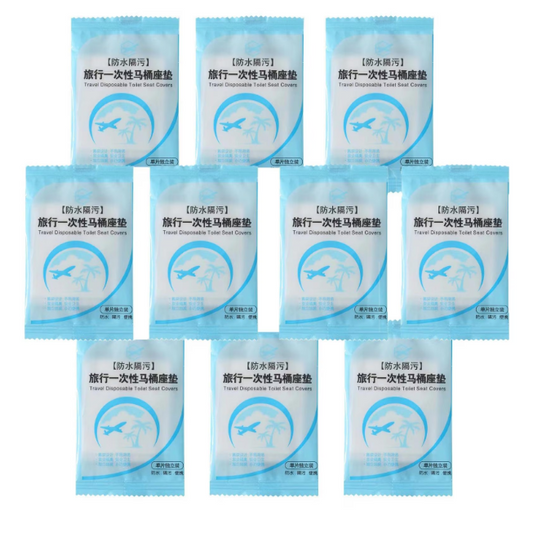 Set 50 Protectii Impermeabile Colac Toaleta Extra-Groase SUPER TRENDS®, Tip Husa WC, Marime Universala, Ambalate Individual, Transparente