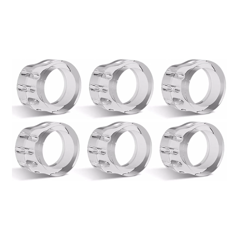 Set 6 Protectii (Opritoare) Pentru Manere de Usa SUPER TRENDS®, Silicon Transparent, PVC, 31x23x13mm, Gaura 18 mm