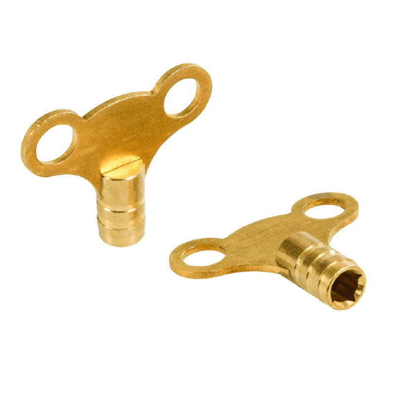 Set de 2 Chei Tubulare Patrate Pentru Aerisire Calorifer, Cap Fluture, Auriu - SPTR.RO