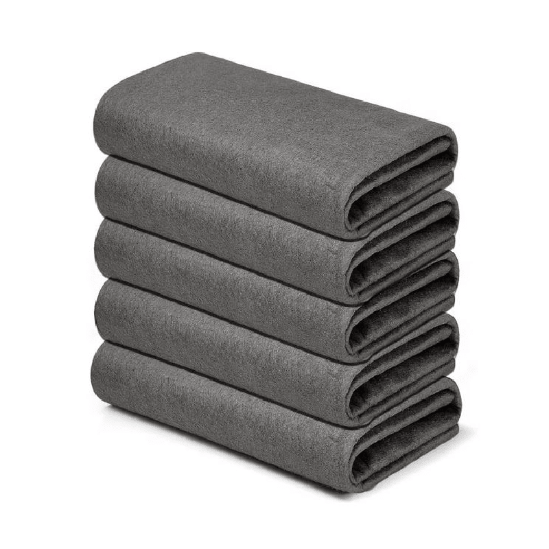 Set de 5 Lavete Pentru Curatare Fara Urme SUPER TRENDS®, Pentru Geamuri, Bucatarie, Baie, Masina, 30x30 cm, Gri - SPTR.RO
