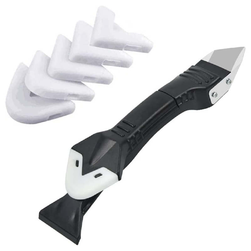 Unealta Chituit 3 in 1 Profesional Spatula Pentru Chit, Cutter Pentru Indepartarea Chitului + 5 CAPETE GRATIS