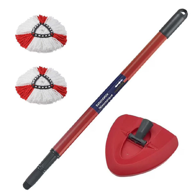 Set Tija Telescopica, Cap de Mop si 2 Buc Rezerva Mop SUPER TRENDS®, Compatibile cu Vileda Easy Wring/ Turbo / Ultraspin, Multicolor